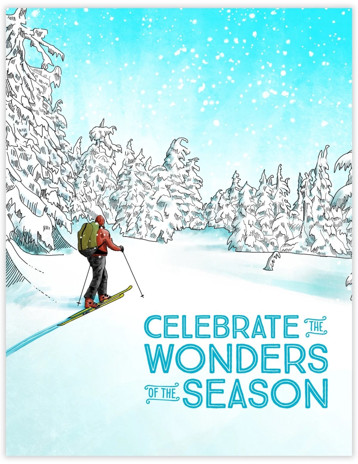 Celebrate the wonders of the season greeting card