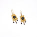 gold onyx dangle earrings