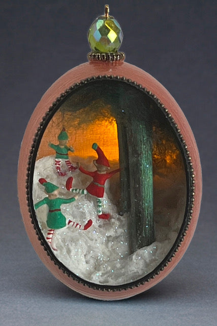 sculptured elf ornament
