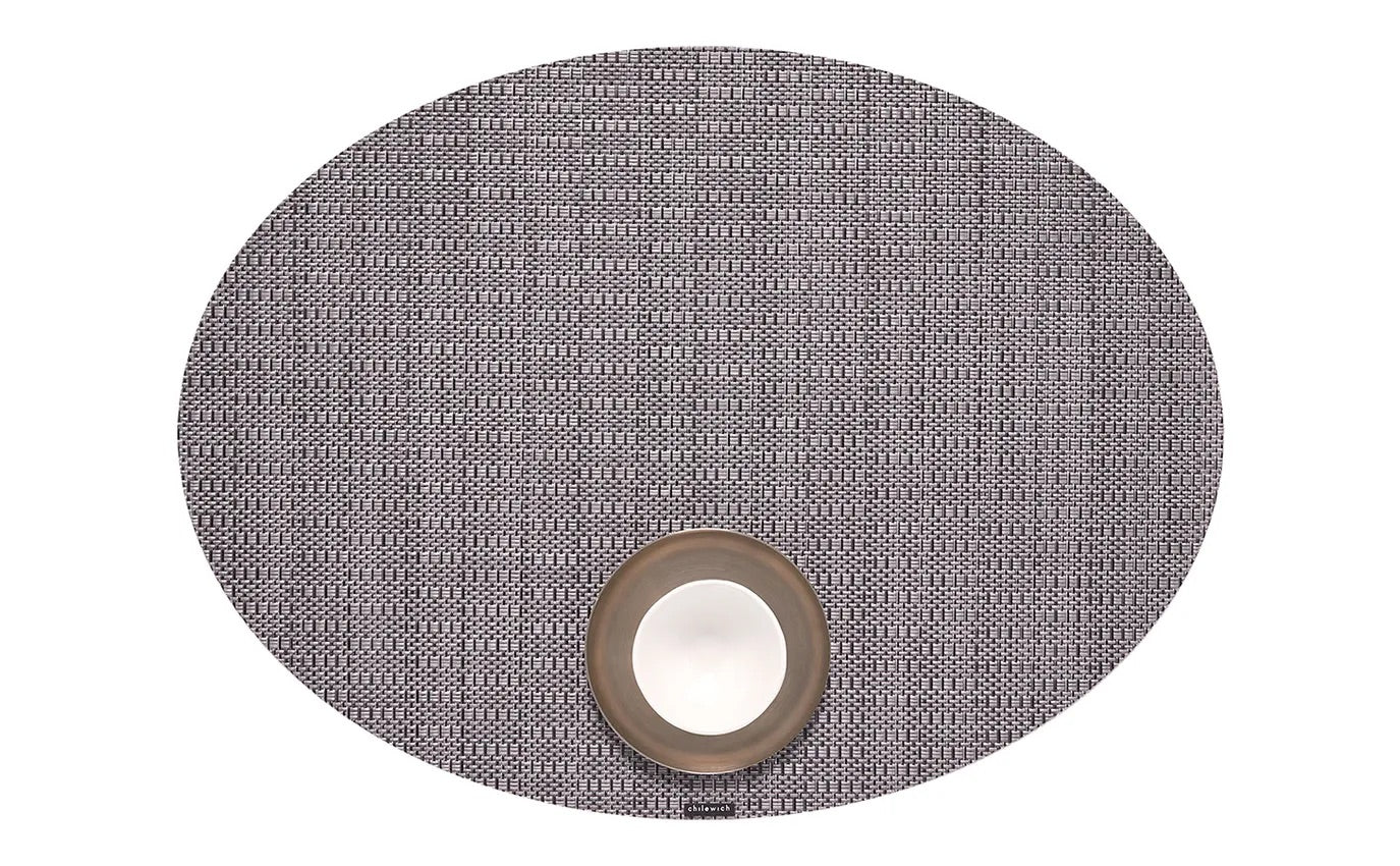 Pewter Thatch Oval Table Mat 