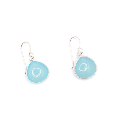 blue Chalcedony drop earrings
