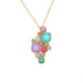 glass gold pendant necklace