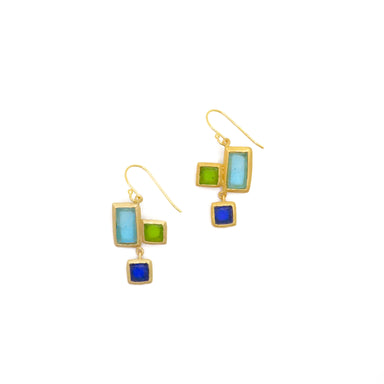 glass mosaic earrings