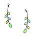 branch leaf glass earrings