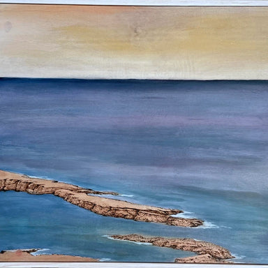 Ocean sunset watercolor