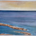 Ocean sunset watercolor