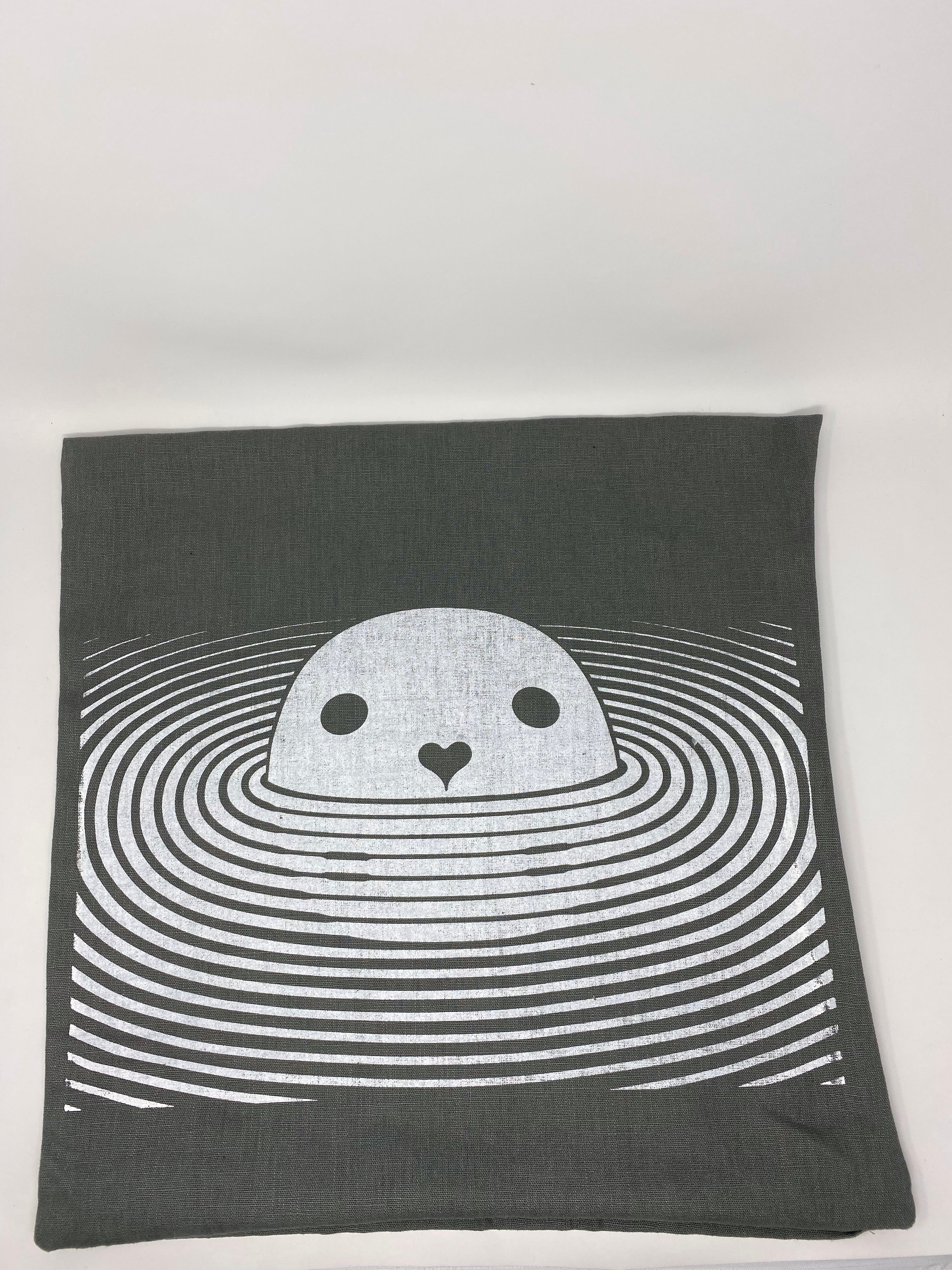 grey sea lion pillow cover
