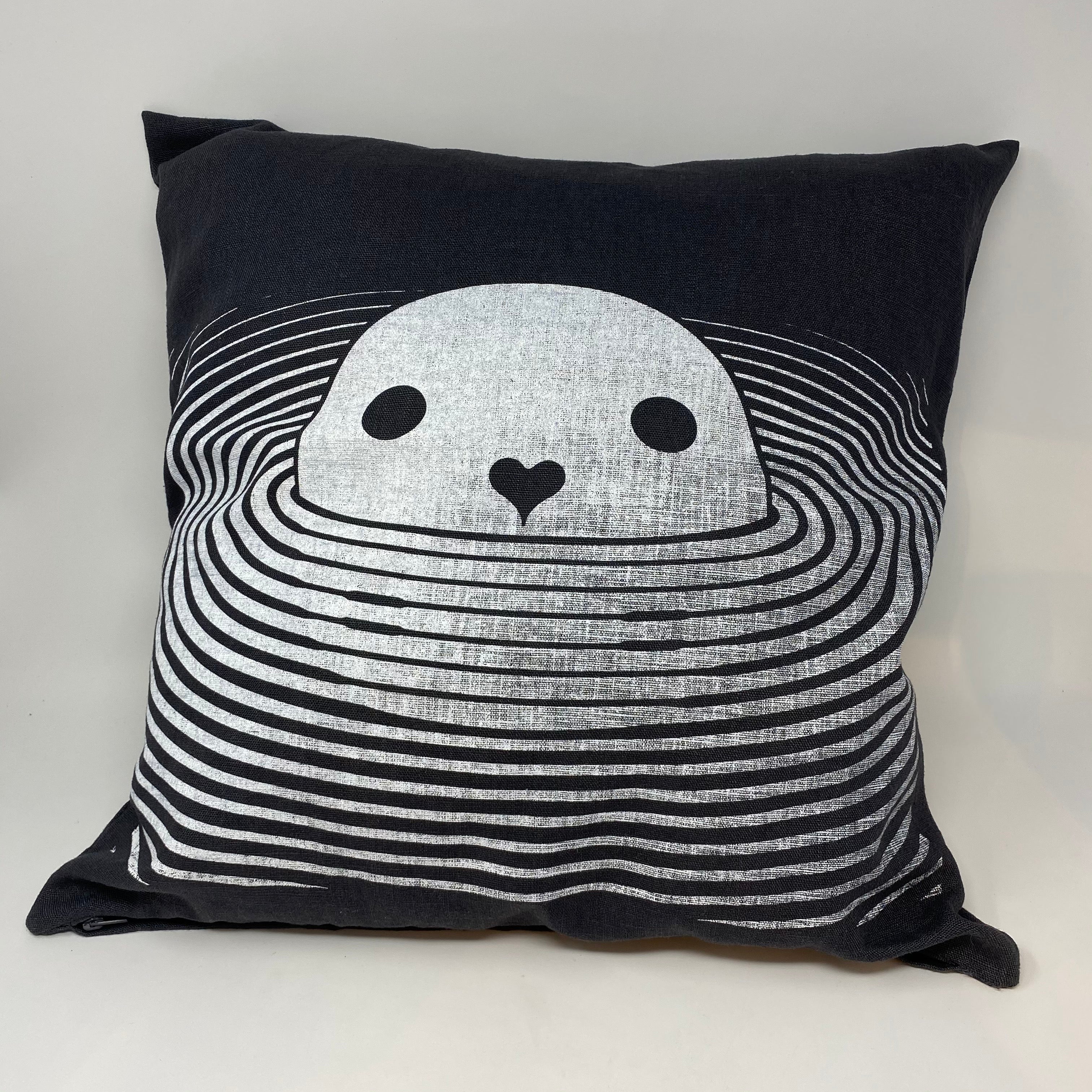 black pillow cover