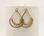 gold stone gold double hoop earrings