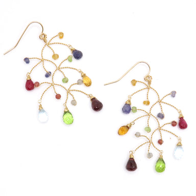 gemstone branch earrings