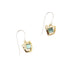 gold drop earrings with glass beads