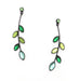 branch leaf glass earrings