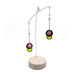 Kinetic pink and yellow disk earrings