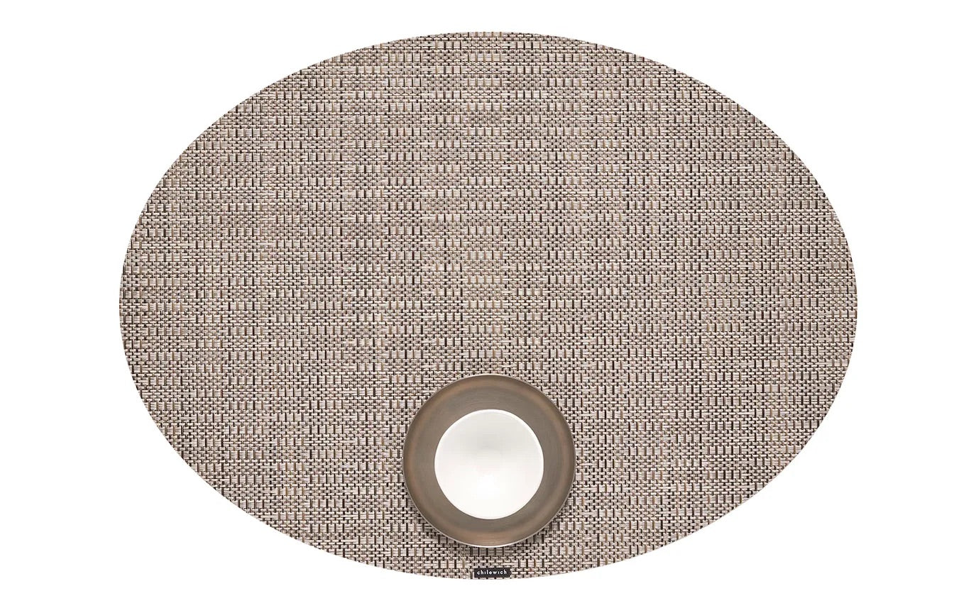 Umber Thatch Oval Table Mat 