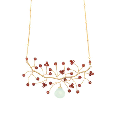 gemstone drop necklace