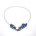 blue leaf wire necklace