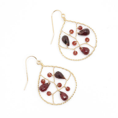 gemstone oval hoop earrings