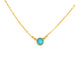 aqua glass gold pendant necklace