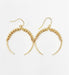 gold stone crescent hoops