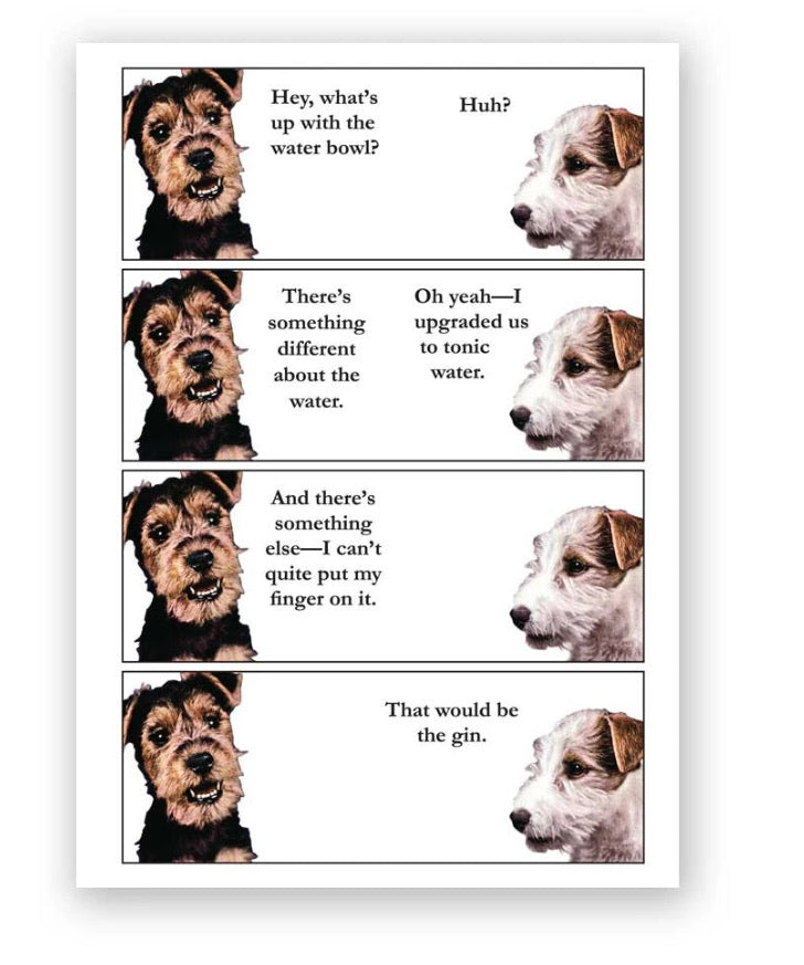 Dog bad day greeting card