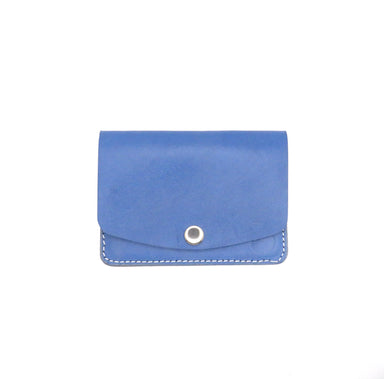 blue leather card wallet