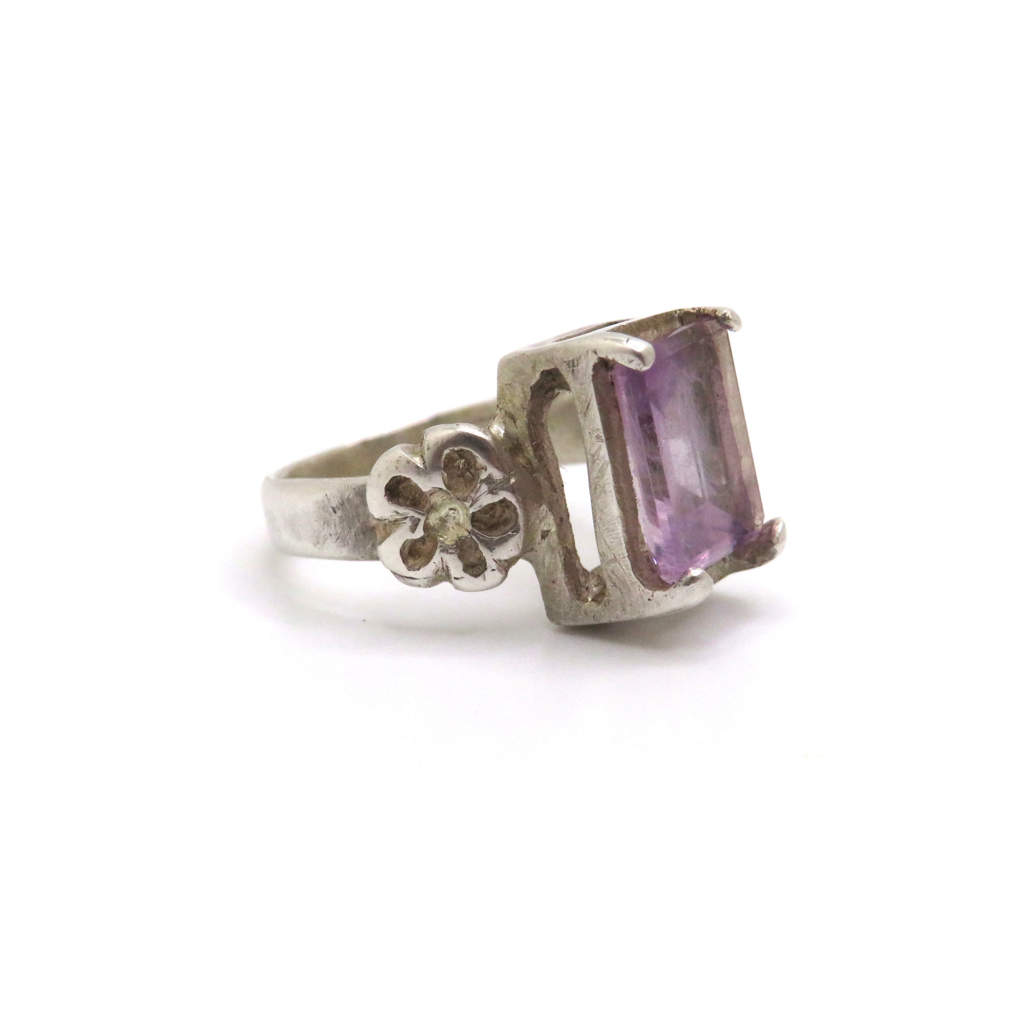 Amethyst and Sterling Silver Rings