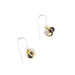gold drop earrings with glass beads