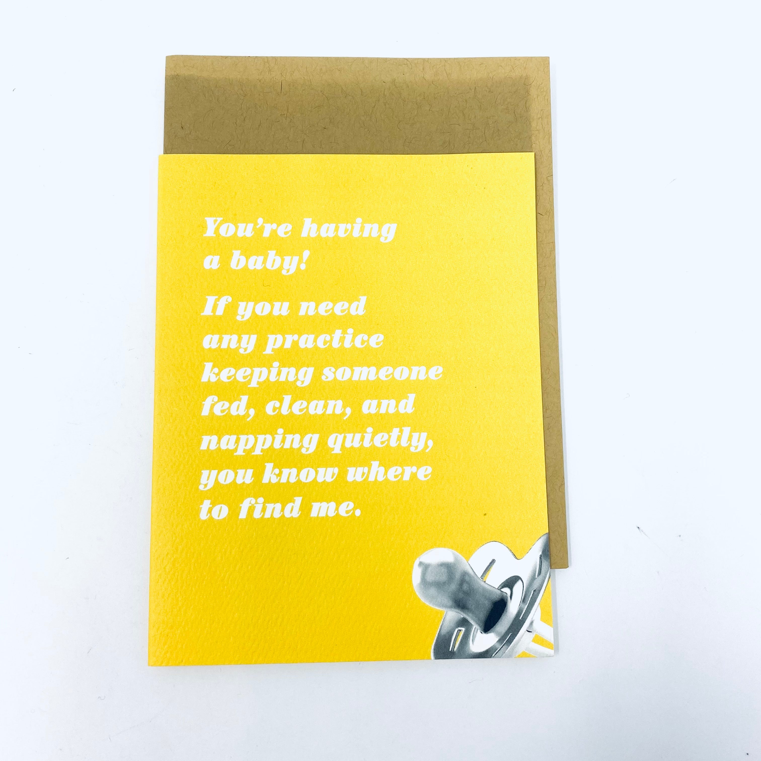 You're having a baby greeting card