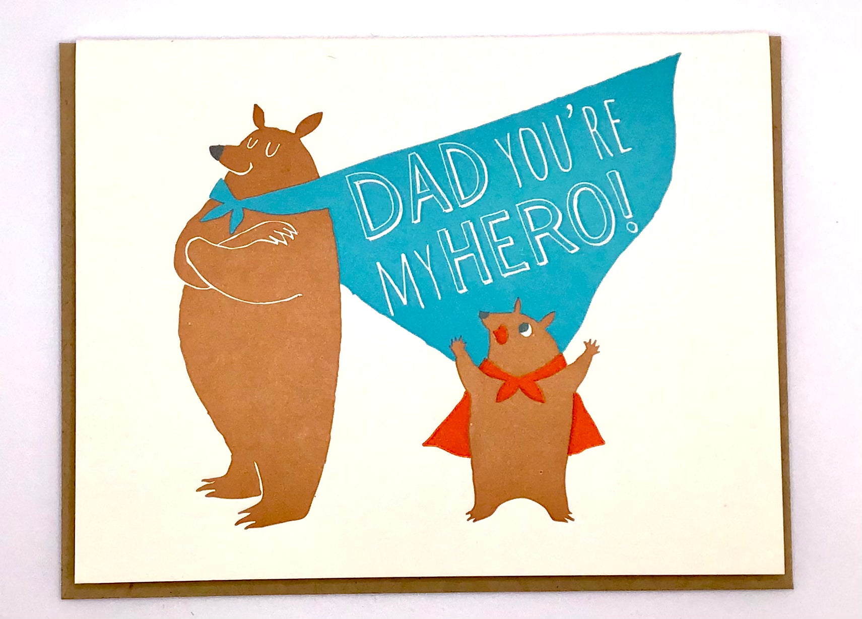 Dad you're my hero fathers day card