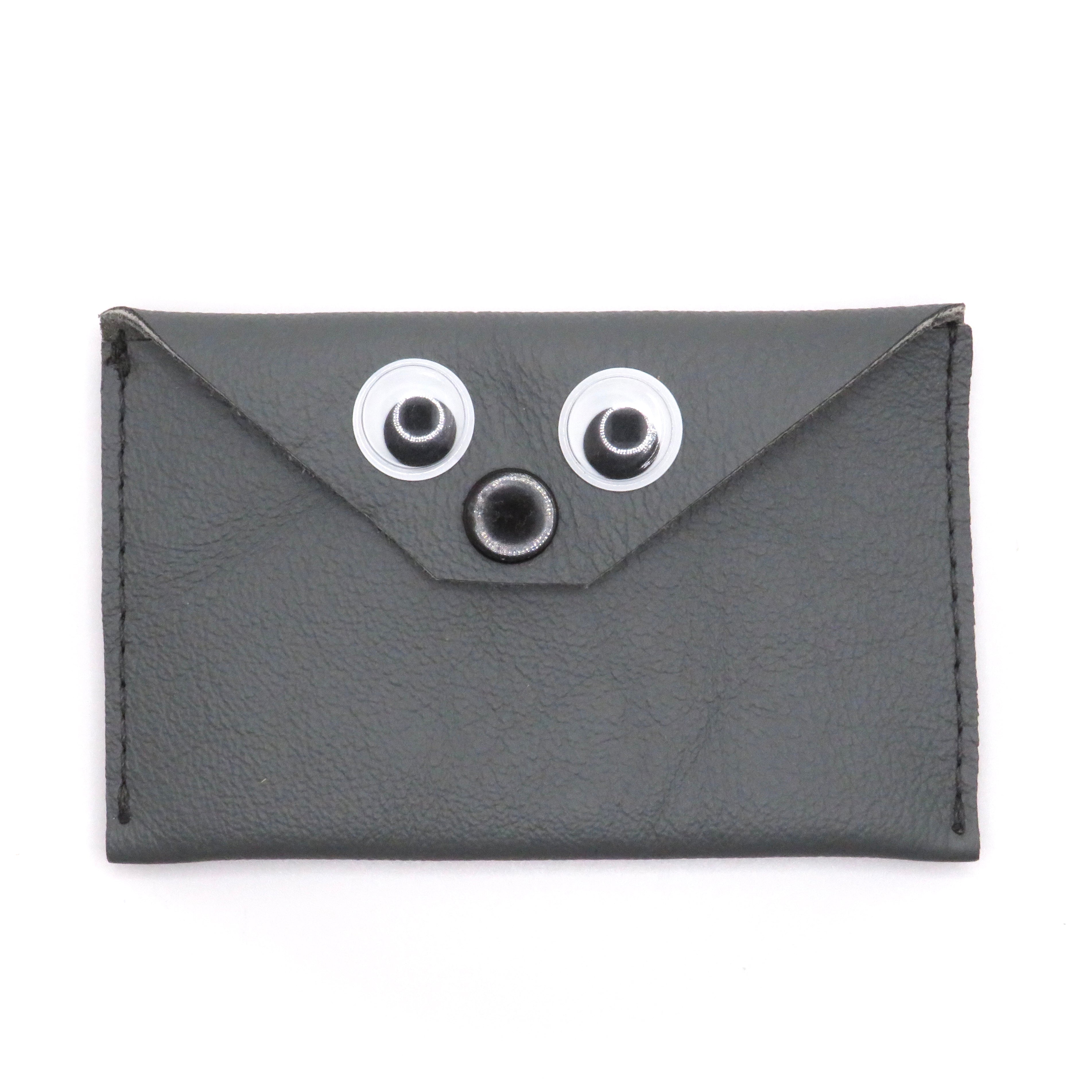 handmade black leather pouch