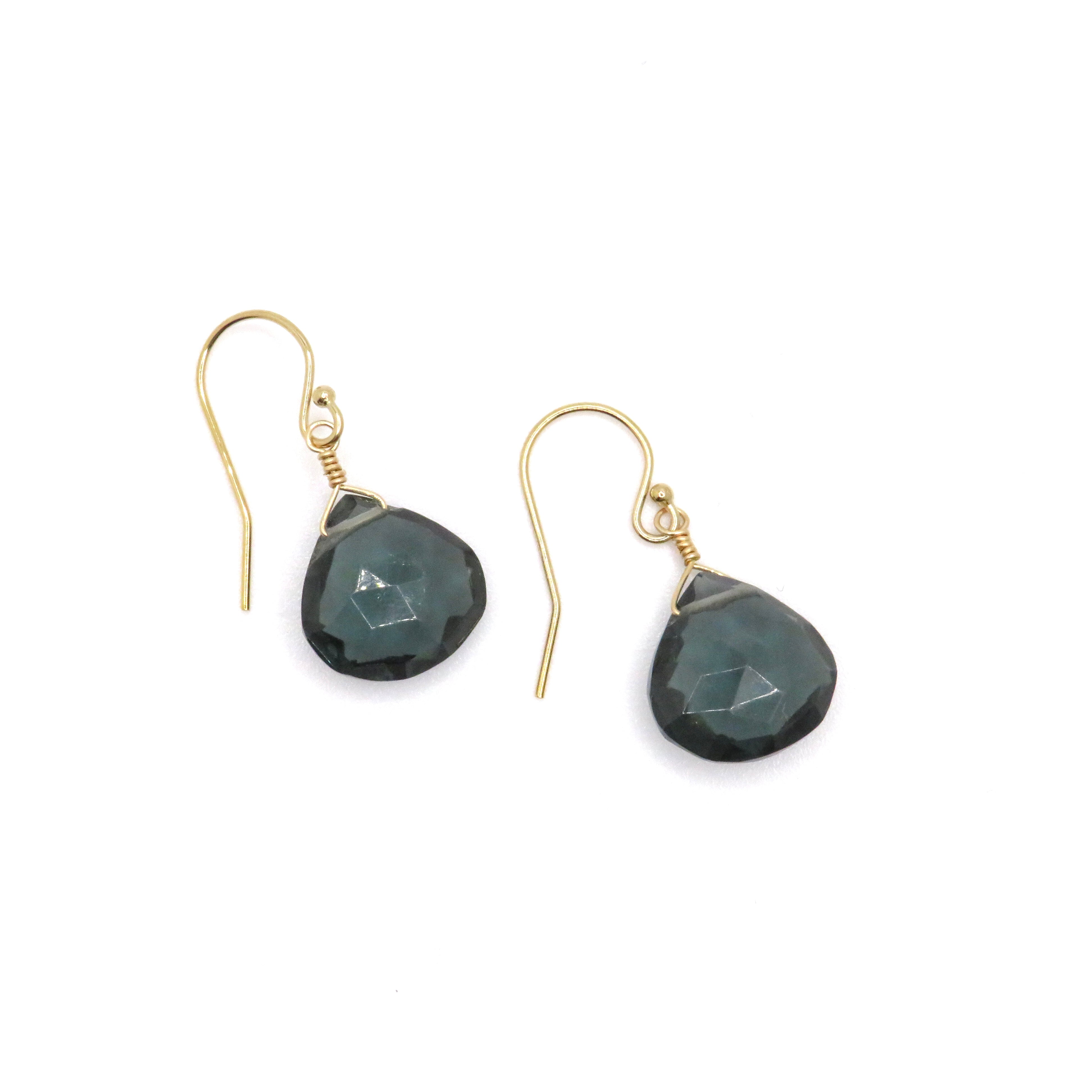 Ocean Blue Quartz Gold Fill Earrings