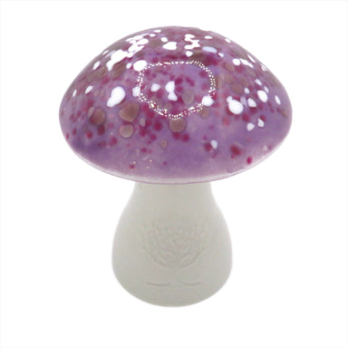 glass mushroom night light purple