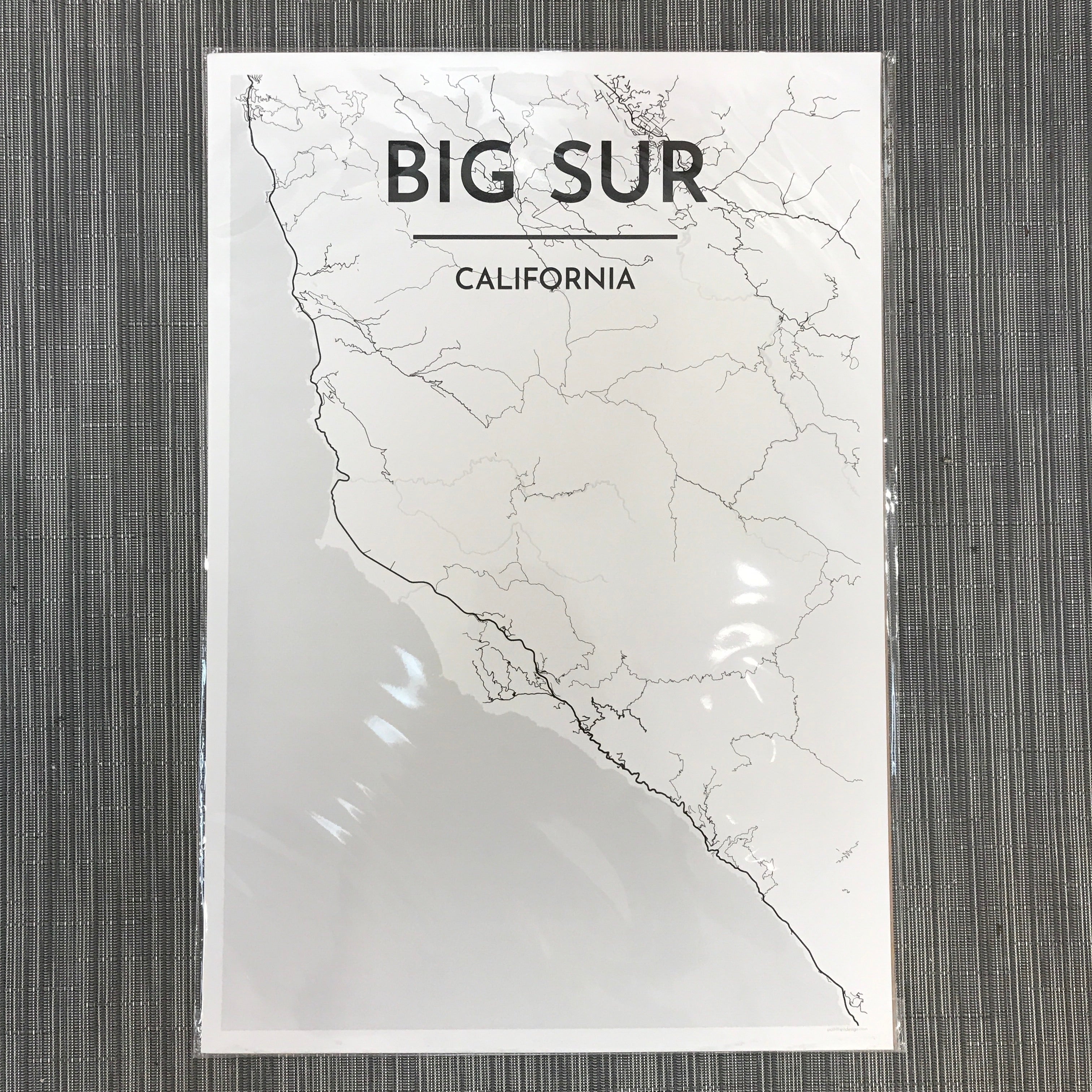 Big Sur California City Map Poster