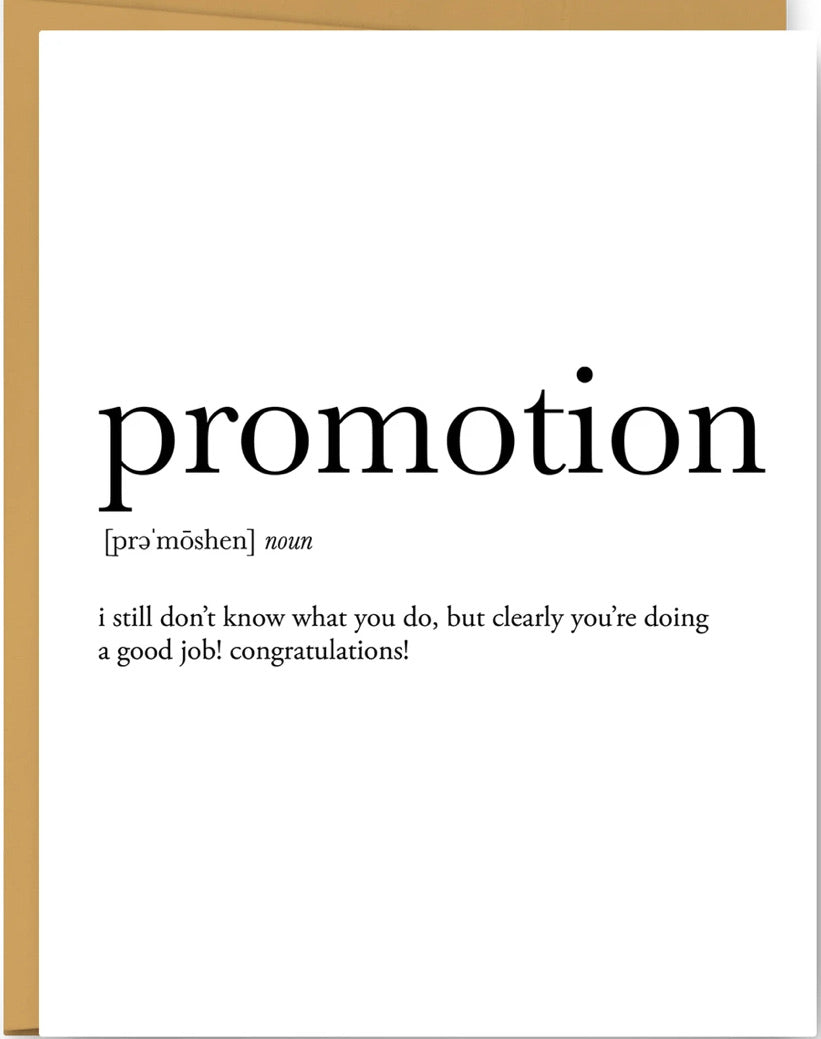 promotion noun greeting card