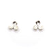 diamond trillium post earrings