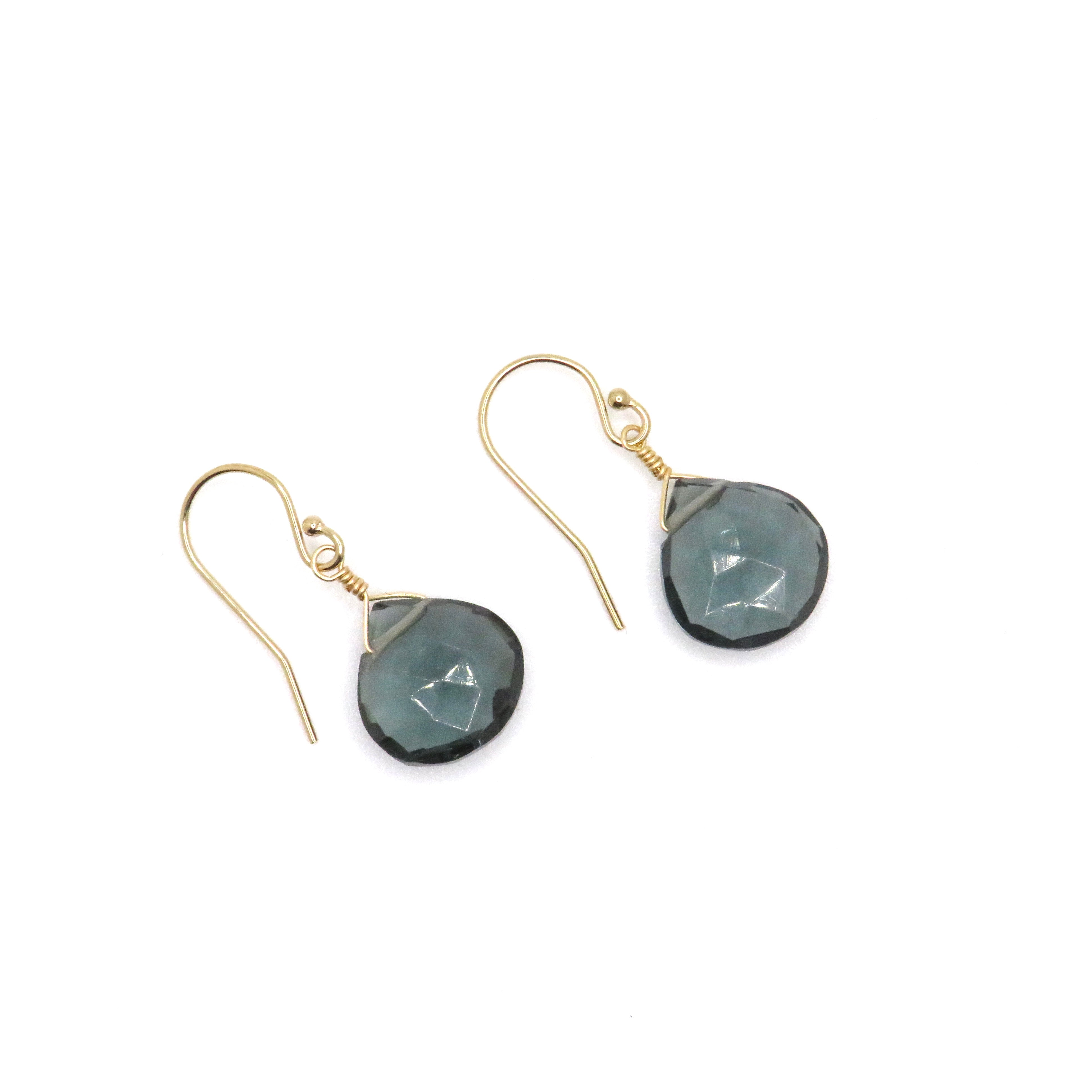 Ocean Blue Quartz Gold Fill Earrings