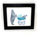 sea lion and baby framed art print