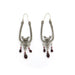 Sterling Silver and Garnet Bird Earrings