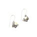 silver drop earrings with glass beads