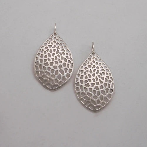 silver Leaf Earrings