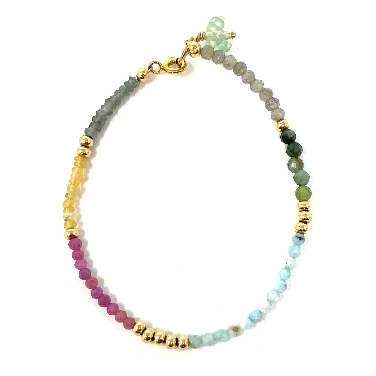 Opal beaded stone bracelet