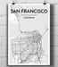 San Francisco California City Map Poster