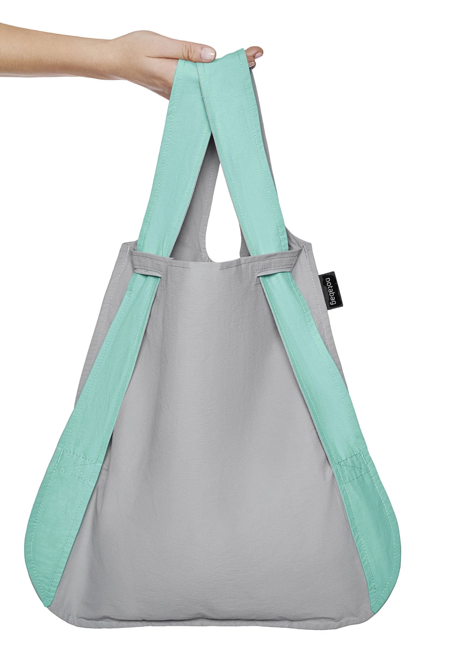 foldable mint grey backpack