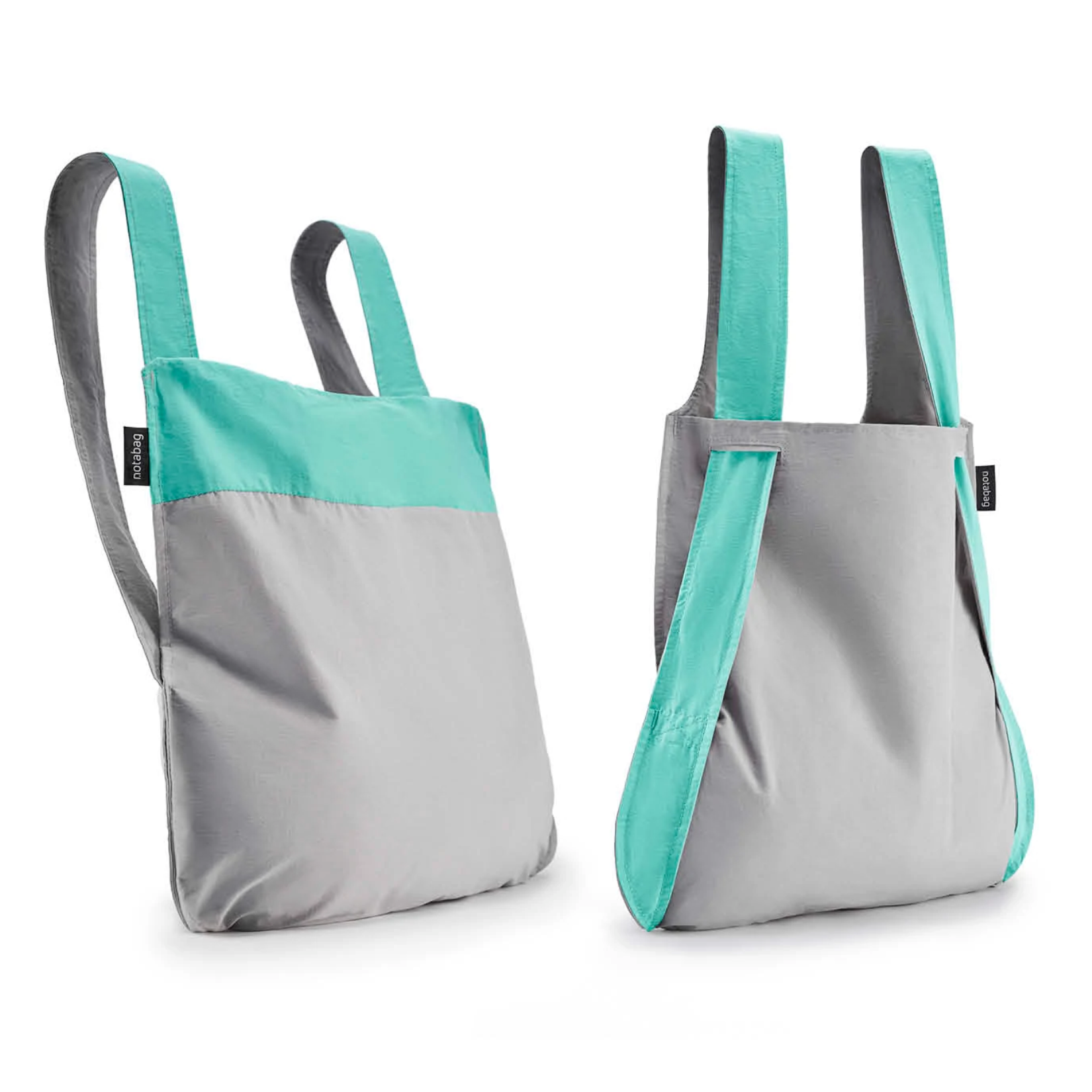 not a bag mint grey foldable backpack