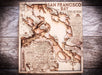 San Francisco wood map