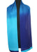 blue long silk scarf