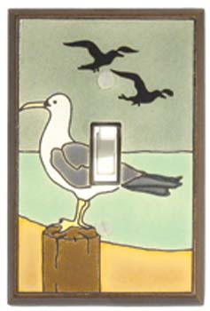 seagull ceramic light switch plate