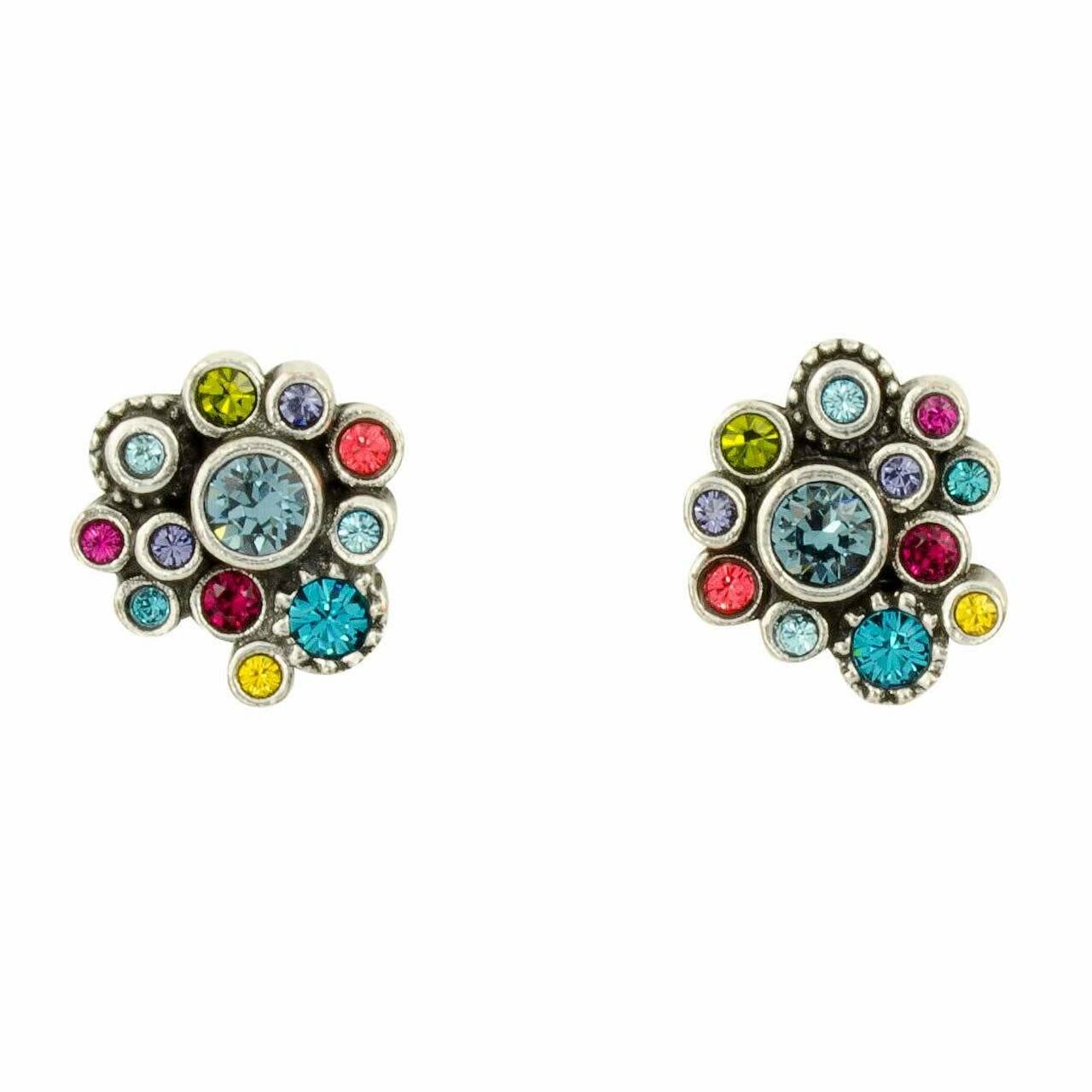 crystal clustered earrings
