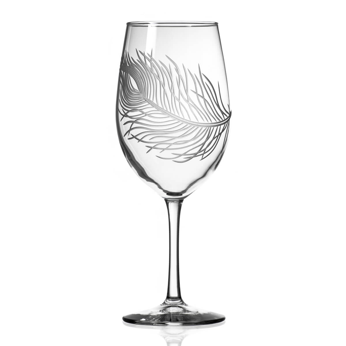 peacock feather all purpose wine glass