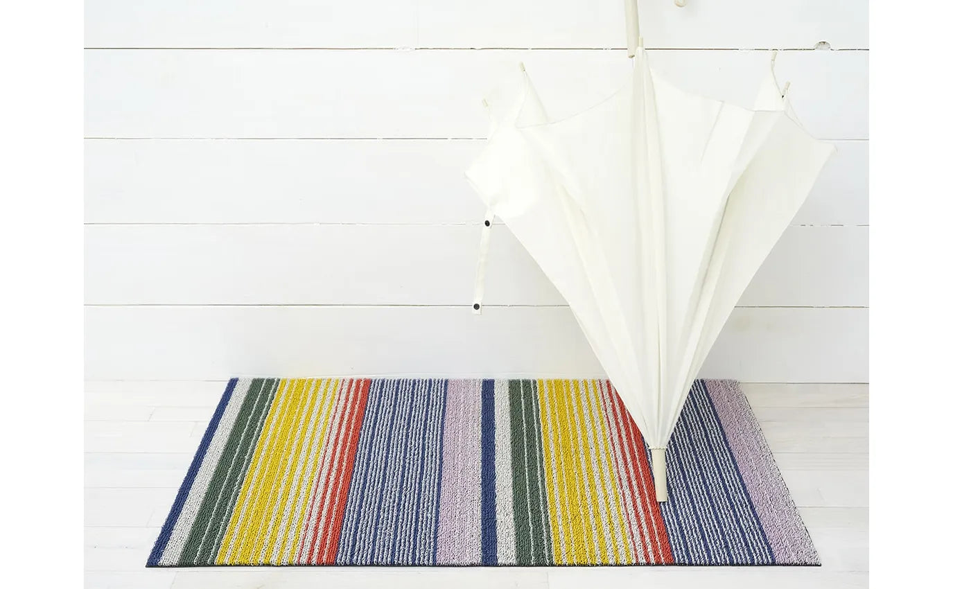 Multicolor shag door mat